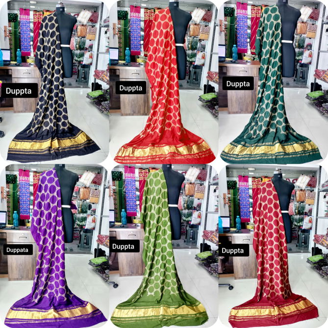 Lagadi Patta Chanderi Silk Designer Dupatta Wholesale Shop In Surat
